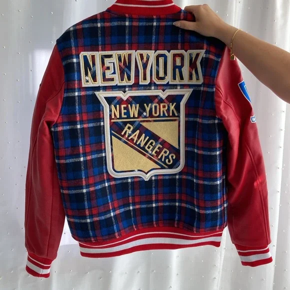 Men’s New NY Rangers Jacket Sz S Official Licensed Goods 2 Pkts In&Out Zip Frnt - Picture 2 of 16